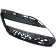 thumbnail image 2 of Bumper Grille Compatible With 2012-2013 Mercedes Benz S350 2010-2013 S400 Front, Left Driver Side, Outer Black, 2 of 3