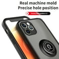 thumbnail image 6 of TJS Compatible with iPhone 11 Case with Tempered Glass Screen Protector, 360 Degrees Rotating Metal Ring Magnetic Support Kickstand Cover (Black), 6 of 9