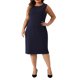 thumbnail image 2 of Conjuntos de trajes de talla grande Agnes Orinda para mujeres, atuendos de dos piezas, blazers, chaqueta y vestido sin mangas, conjuntos de trajes de negocios informales 3X azul marino, 2 of 6