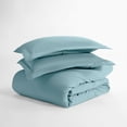thumbnail image 3 of Lightweight Microfiber Duvet Cover Set with Zipper Closure, Twin/Twin XL, 1 Duvet Cover and 1 Pillow Sham, Ocean Blue, 3 of 7