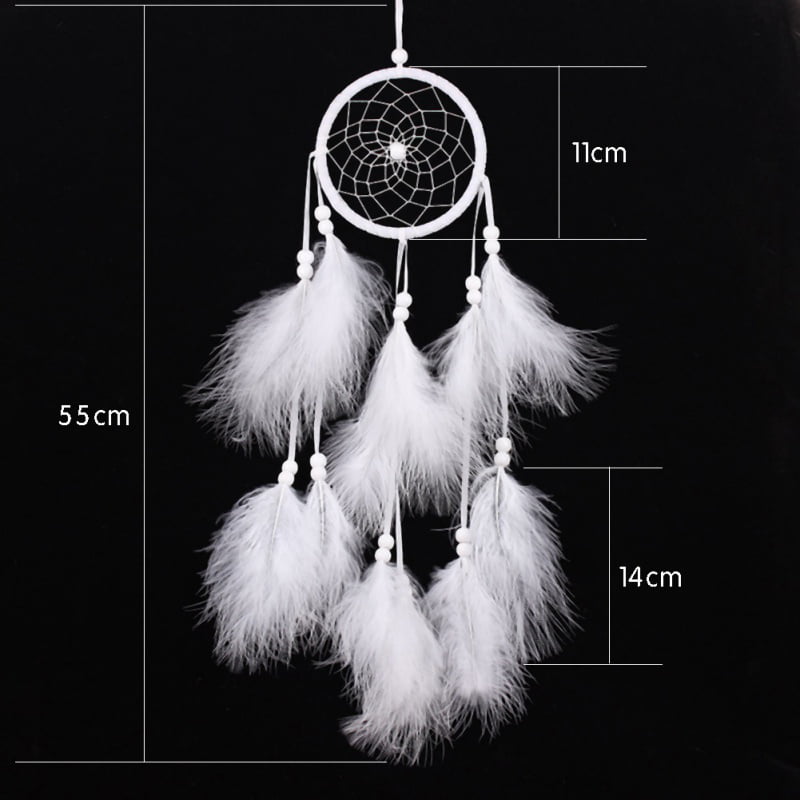 1PC Indian dream catcher net with feather wind chimes car home hanging ornamenTB 