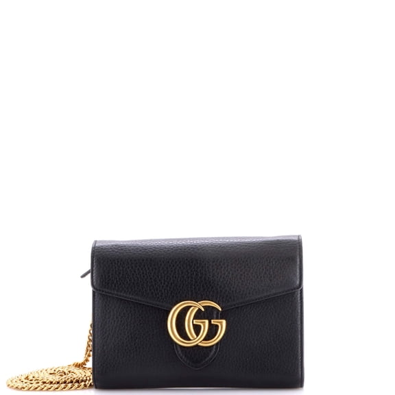 Pre-Owned GG Marmont Chain Wallet Leather Mini By Rebag