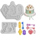 thumbnail image 2 of Necvior High Gloss Shiny High Quality for Key Couple Lock Silicone Mold Resin Jewelry Earring Necklace Polymer Clay Mold, 2 of 12