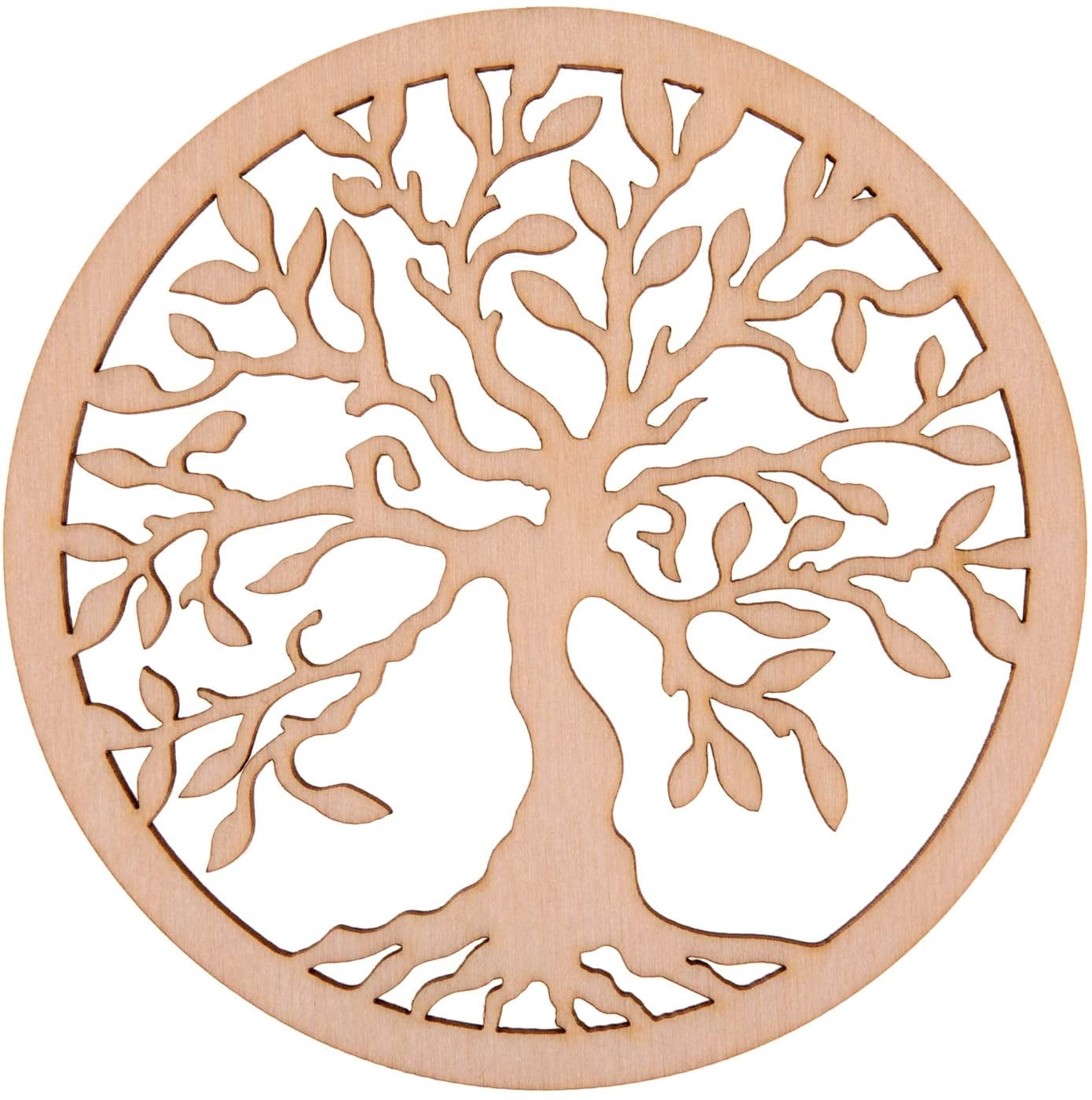 Birch Wood Coasters with Flower of Life Design - 10 Pieces - Wooden Panel  Under Glass. A Perfect Decoration for Your Home, Bar (Tree of Life) -  Walmart.com