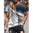 thumbnail image 4 of Camiseta informal con estampado 3D para hombre, ropa deportiva cómoda, transpirable, de secado rápido, para verano, 2024, 4 of 4