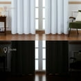 thumbnail image 3 of Topfinel 100% Blackout Curtains 132 x 114 inches Long for Bedroom Living Room Solid Grommet Room Darkening Drapes 2 Panels, White, 3 of 6