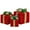 A, variant on ZMKIAG Set of 3 Sequins Christmas Lighted Present Lights with Pine Cones Decor - Battery Operated Holiday Decor for Indoor Tree, Mantel, Or Outdoor Festive Home Display