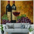 thumbnail image 4 of Orinice Grapes Wine Glasses Tapestry Wall Hanging Unique Style Graphic Tapestries Home Wall Decor Art for Living Room Bedroom Apartment Farmhouse Dorm Decorations 40x60inch, 4 of 6