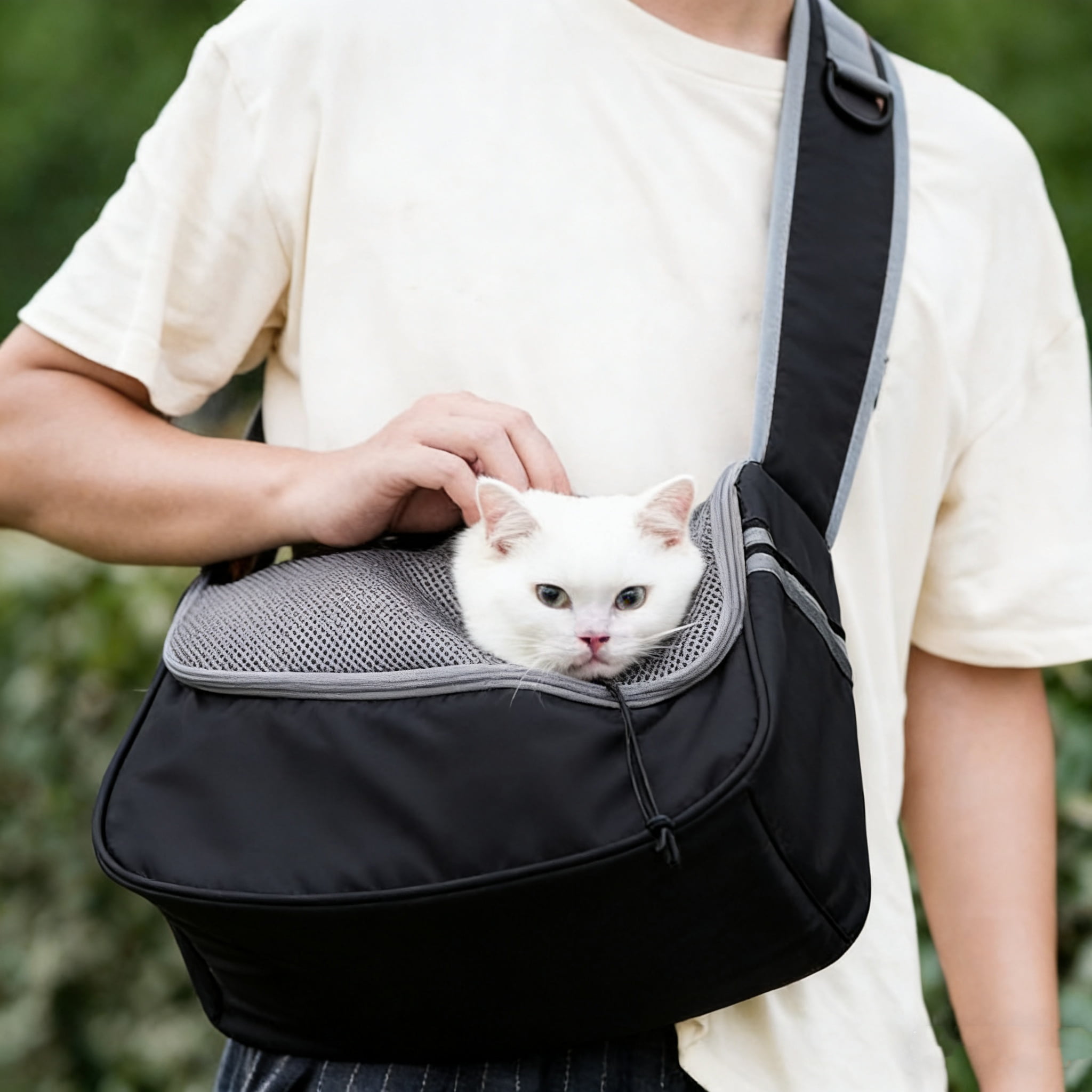 Pet Sling Carrier, Travel Bag, Fit Less than 11 lb Small Dogs and Cats, Comfortable, Adjustable, Waterproof and breathable, Perfect for Travelling, Daily Walk, Outdoor Activity and Weekend Adventure