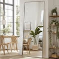 thumbnail image 3 of EDX Rectangle Full Length Mirror 78"x38" Full Body Mirror Rectangle Free Standing Wall Mounted Leaning Hanging Floor Mirrors, Black, 3 of 8