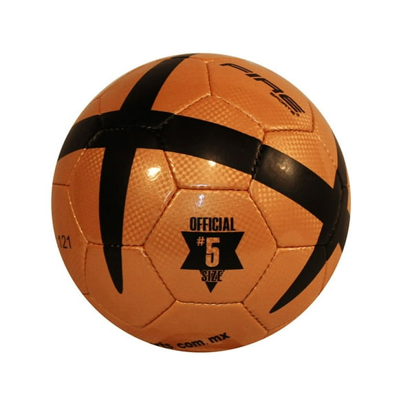 Paquete de 6 Balones de Fútbol Fire Sports Cosido No.5 Dorado