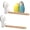 2 Pcs-Wood Sticks, variant on ABCISI 1Pcs Suction Cup Bird Perch, Parrot Bird Wooden Aerial Stand Stick for Window/Mirror/Car/Shower, Portable Parakeet Grinding Stick Training Toys for Small and Medium Birds(Twist Grain)
