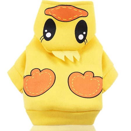 Fleece fabric Cosplay Clothing Winter Warm Pet Costume Puppy Coat Dog Sets Dog Clothes M DUCKLING