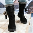 thumbnail image 2 of Women's Mid-Calf Winter Suede Boots With Side Zipper Lined Casual Footwear For Style Comfort And Warmth, 2 of 8