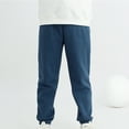 thumbnail image 2 of CHEEREAM Litter Girls Boys High Waisted Sweatpants Casual Baggy Joggers Lounge Pants with Pockets for 4-12Years, 2 of 3
