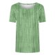 thumbnail image 4 of Tops de Manga Corta de Algodón para las Mujeres, Estampado Cuello Redondo Suéter Blusa de Moda para el Hogar Y el Uso Diario, 4 of 4