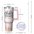 thumbnail image 2 of Chaos Coordinator Insulated Travel Tumbler Gift - 40 Oz Stainless Steel Cup with Handle & Straw, Keeps Beverages Hot Cold, For Boss, Coworker, Teacher, Nurse, Mom, Friend, 2 of 5