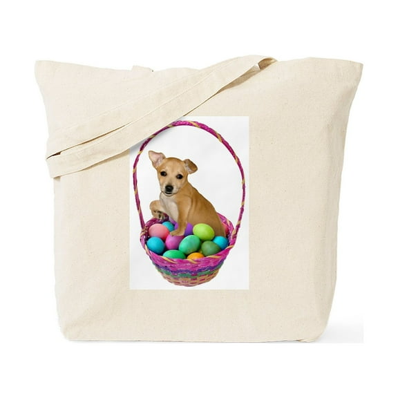 CafePress - Puppy Easter Basket Tote Bag - Unisex Canvas Tote Bag, Beige, 1-Piece