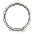 thumbnail image 2 of Chisel Titanium Polished with 14k Gold Inlay 6mm Flat Band, 2 of 7