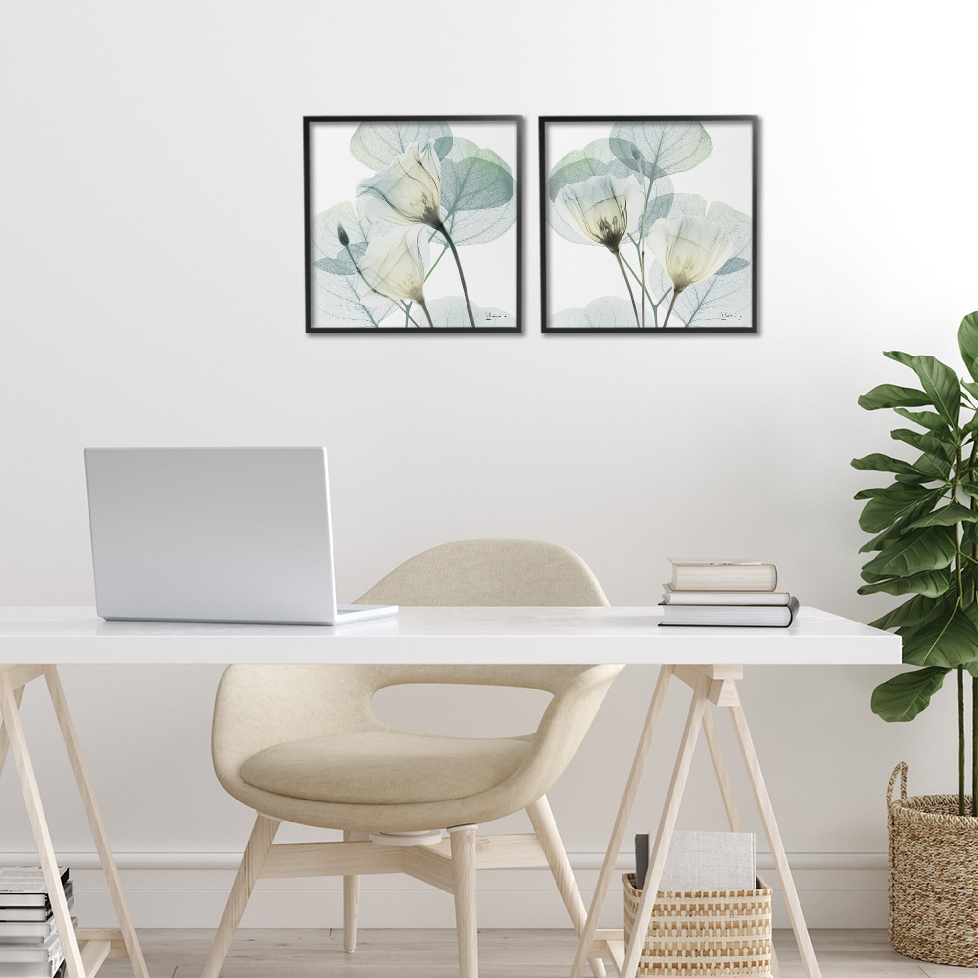 Stupell Industries Divine Fate Flowers 2 Piece Black Framed Giclee Art Set, design by Albert Koetsier