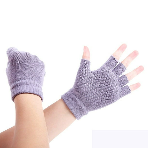 1 Pair Women Half Finger Yoga Pilates Gloves Gym Fitness Cotton