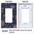 thumbnail image 3 of Yayeee Rocker Switch Wall Plate 1-Gang 4.6"x2.9" Home Decorative Outlet Cover, Red and Blue Fireworks Pattern, 3 of 6