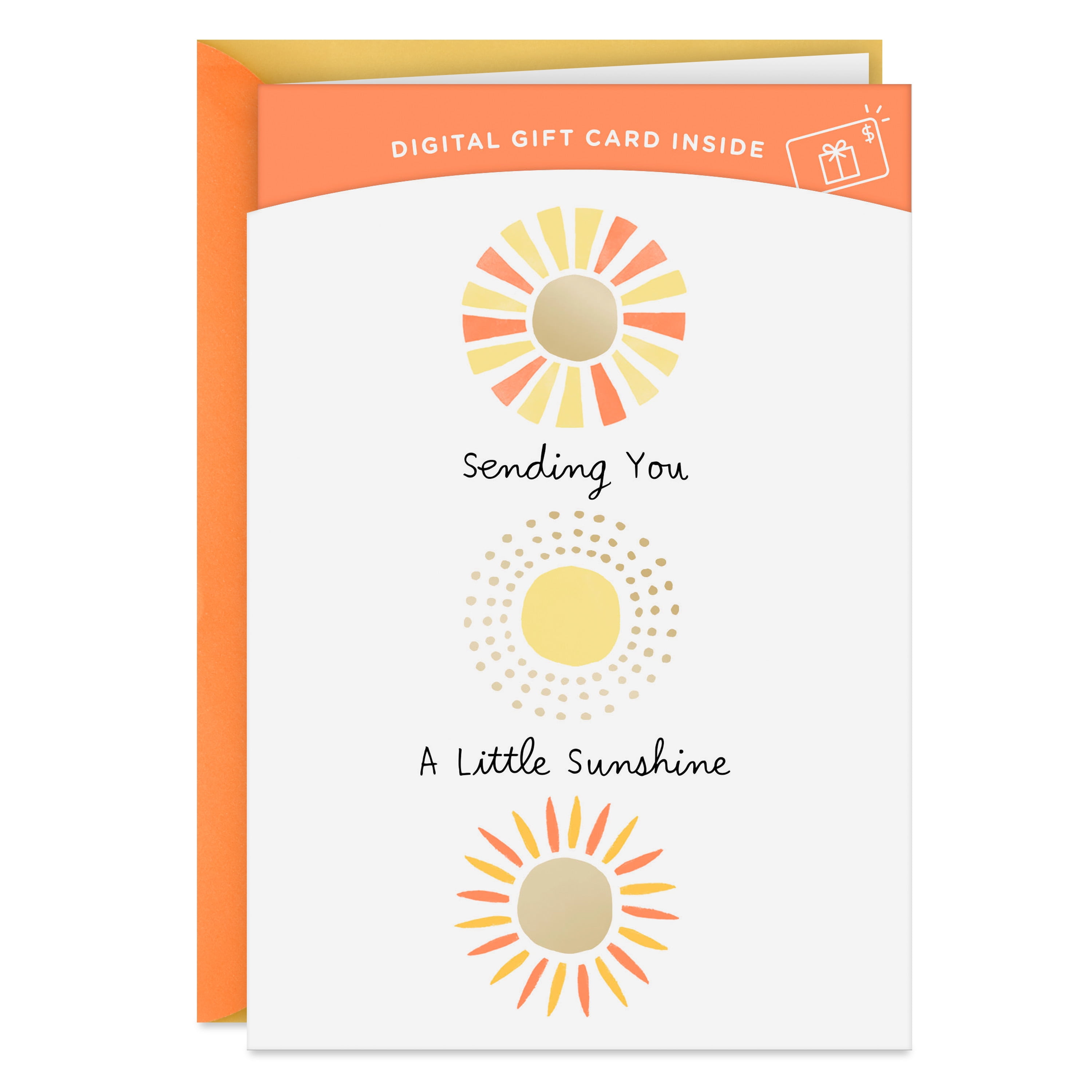 Hallmark Gift Card Greeting Encouragement Card (Sending You a Little Sunshine)