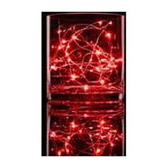 12ft LED Micro String Lights Red 3 pack