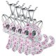 thumbnail image 1 of Cadenas Michi, MXAKA-004, 4Pzas, Gato/Circonia, Plata/Rosa, Metal, Cadena y Dije, 1 of 3