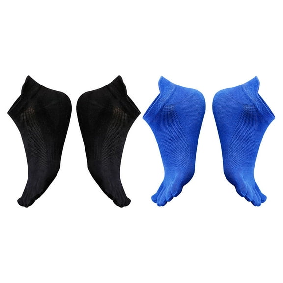 WEUVEB Cotton Quick Dry Toe Socks for Men 2Pairs