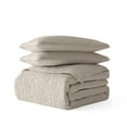 thumbnail image 7 of Noble Linens 3 Piece Latte Floral Stitch Quilt Set, Twin / Twin XL, 7 of 7