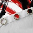 thumbnail image 4 of Manfei Abstract Brushstroke Blackout Curtains Set of 2 (52x84 Each), Watercolor Art Curtain, Red, Black and White, 4 of 6