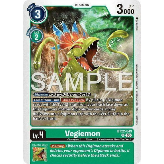 Digimon Cyber Eden Uncommon Vegiemon BT22-049