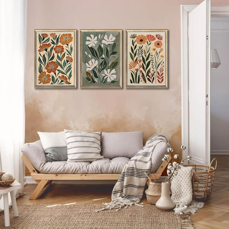 Dazzlewall Vntage Wldflower Wall Decor Poster Mnmalst Flower Wall