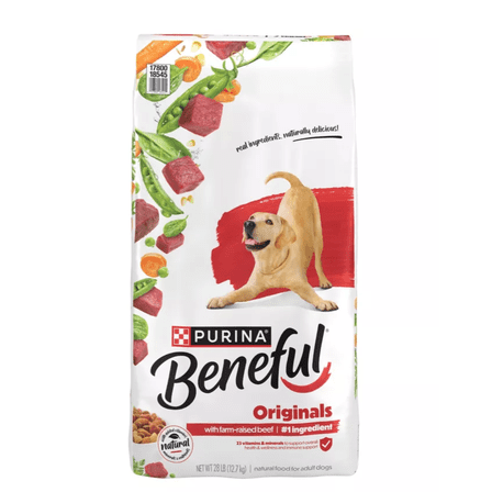 Beneful Originals Adult Farm-Raised Beef Formula Dry Dog Food, Made with Real Meat 28 lb