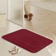 thumbnail image 6 of Hgallory Polyester Thick Water Absorbing Floor Mats for Bedroom Living Room, Solid Color Non-Slip Floor Rugs for Entrance Sofa side, Home Decor Welcome Doormat, 16"x24", 1 Pack, Red, Rectangle, 6 of 7