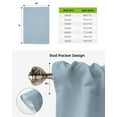 thumbnail image 6 of Blue Tie Up Curtains for Kitchen Bathroom Bedroom Windows 54 Inch Length, Pure Sky Blue Solid Color Simple Minimalism Art Balloon Drape Curtains Shade Rod Pocket Drapery Curtain Panel, 42"x63", 6 of 7