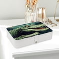 thumbnail image 6 of Crocodile PU Leather Jewelry Organizer Box Necklace Holder with Removable Compartment - Portable, 6 of 6