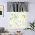 thumbnail image 3 of DriftAway Blackout Valance for Kitchen Window 18 Inch Length Rod Pocket Thermal Insulated Window Treatment for Living Room Bathroom Basement 52" x 18" Solid Gray 2 Pack, 3 of 9