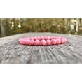 thumbnail image 2 of Natural Pink Jade 6mm round Shape smooth Cut Beads Stretchable Bracelet for Men & Women., 2 of 2