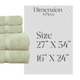 thumbnail image 2 of Home Weavers Elegance Essentials 550GSM 100% Cotton Zero Twist Super Absorbent Bath Towel Set (2 Bath Towel, 2 Hand Towel) - (Set of 4), Green, 2 of 5