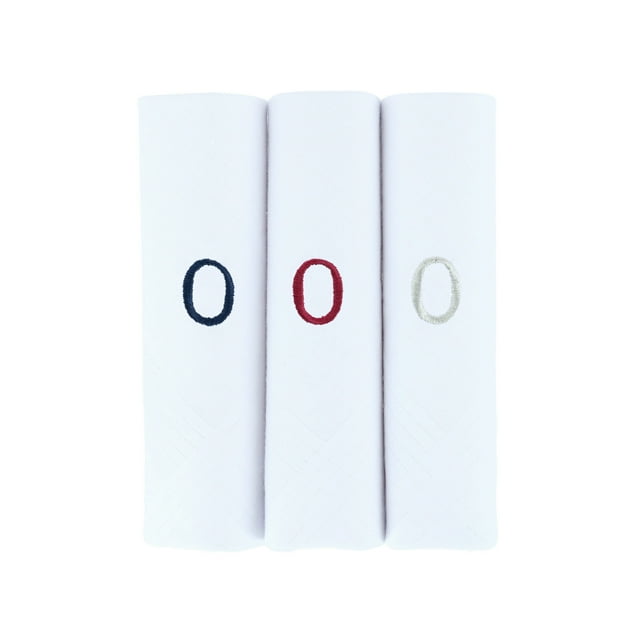 Umo Lorenzo Cotton Boxed Initial Alphabet Handkerchiefs (Pack of 3) (Men's)