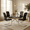 Black Chairs/Silver Table, variant on UZUGUL Rectangular Tempered Glass Dining Table Set for 4 Silver Metal Legs with 4 White PU Chairs, 8mm Thick Top, Space-Saving for Kitchen