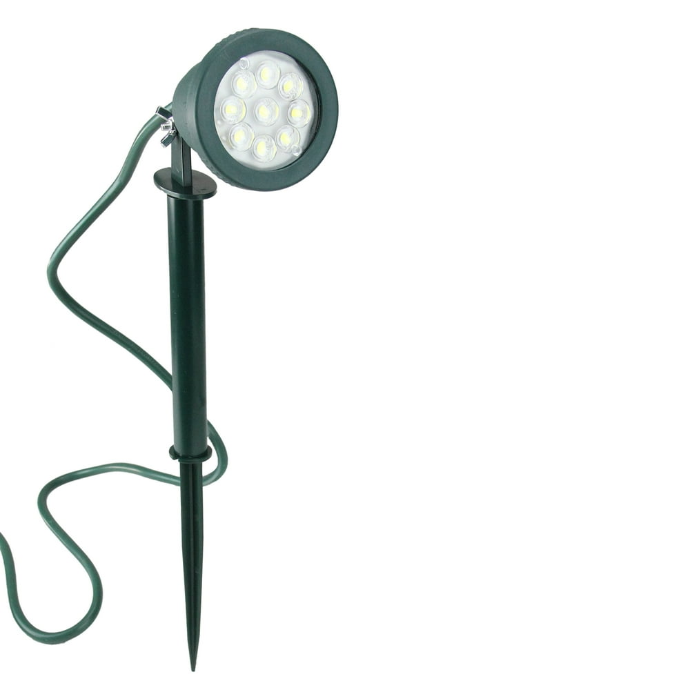 17” Clear LED with Color Lenses Outdoor Patio Green Stake Spotlights