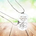 thumbnail image 2 of Conjunto de collar para pareja: "El amor entre nosotros será eterno". Regalos para San Valentín, cumpleaños y aniversario para parejas (plata)., 2 of 5