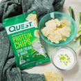 thumbnail image 3 of Quest Protein Chips, Sour Cream & Onion, 19g of Protein, Baked, Gluten Free, 1.1 oz Bag, 3 of 8