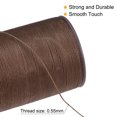 thumbnail image 4 of Unique Bargains 2 Pack Thin Waxed Thread 137 Yards 0.55mm Polyester String Cord for Machine Sewing Hand Quilting Weaving, Coffee, 4 of 5