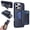 Blue, variant on Allytechgroup for iPhone 17 Pro Back Cover Case with Magnetic Credit Card Slot, Shock-Absorbent RFID Protection Wireless Charging Support Lightweight Non-Slip for iPhone 17 Pro, Black