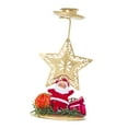 thumbnail image 2 of Candelabro cónico navideño 2024, soporte para velas, decoración de escritorio para fiestas navideñas, candelabro de pilar para decoración de mesa de Estrella, 2 of 8