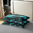 thumbnail image 4 of Blue Race Car 100% Cotton Bedding Set Full,Sports Car Men Duvet Cover 3pcs Room Decor,Modern Abstract Geometry Comforter Cover,Neon Blue Geometric Quilt Cover,Not Comforter, 4 of 6